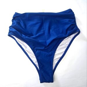 Cupshe Blue‎ High-Waisted Bikini Bottom Womens Size Large